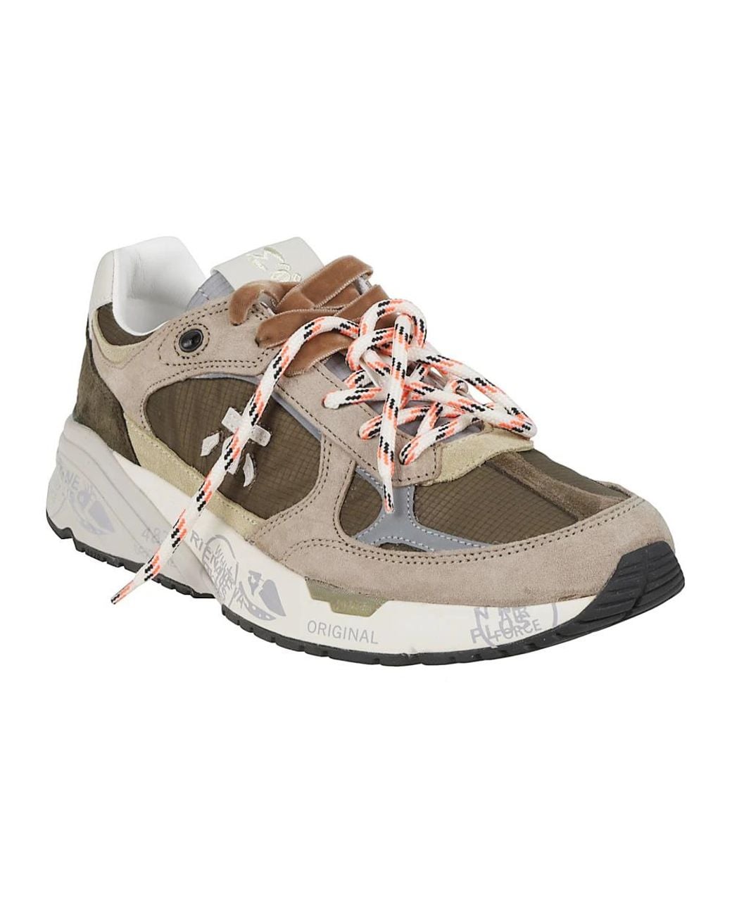 Premiata Gray Mased Layered Polyamide-Blend Sneakers