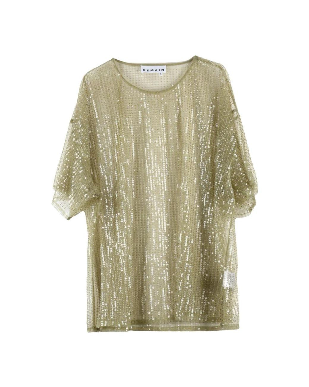REMAIN Birger Christensen Green Blouses