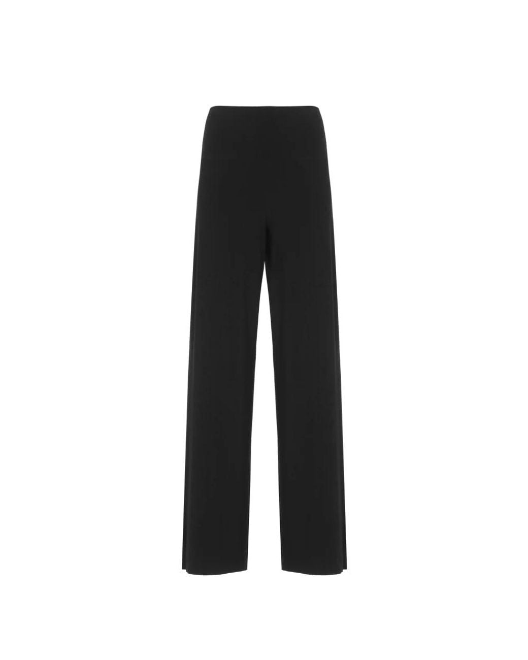 Norma Kamali Black Straight Trousers