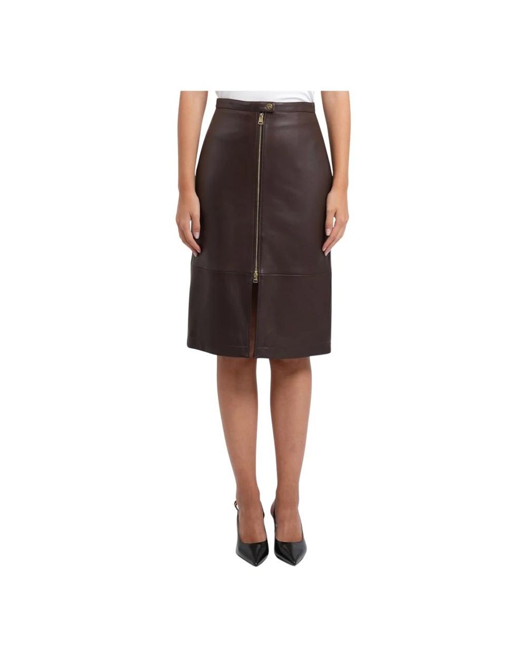 HUGO Black Leather Skirts