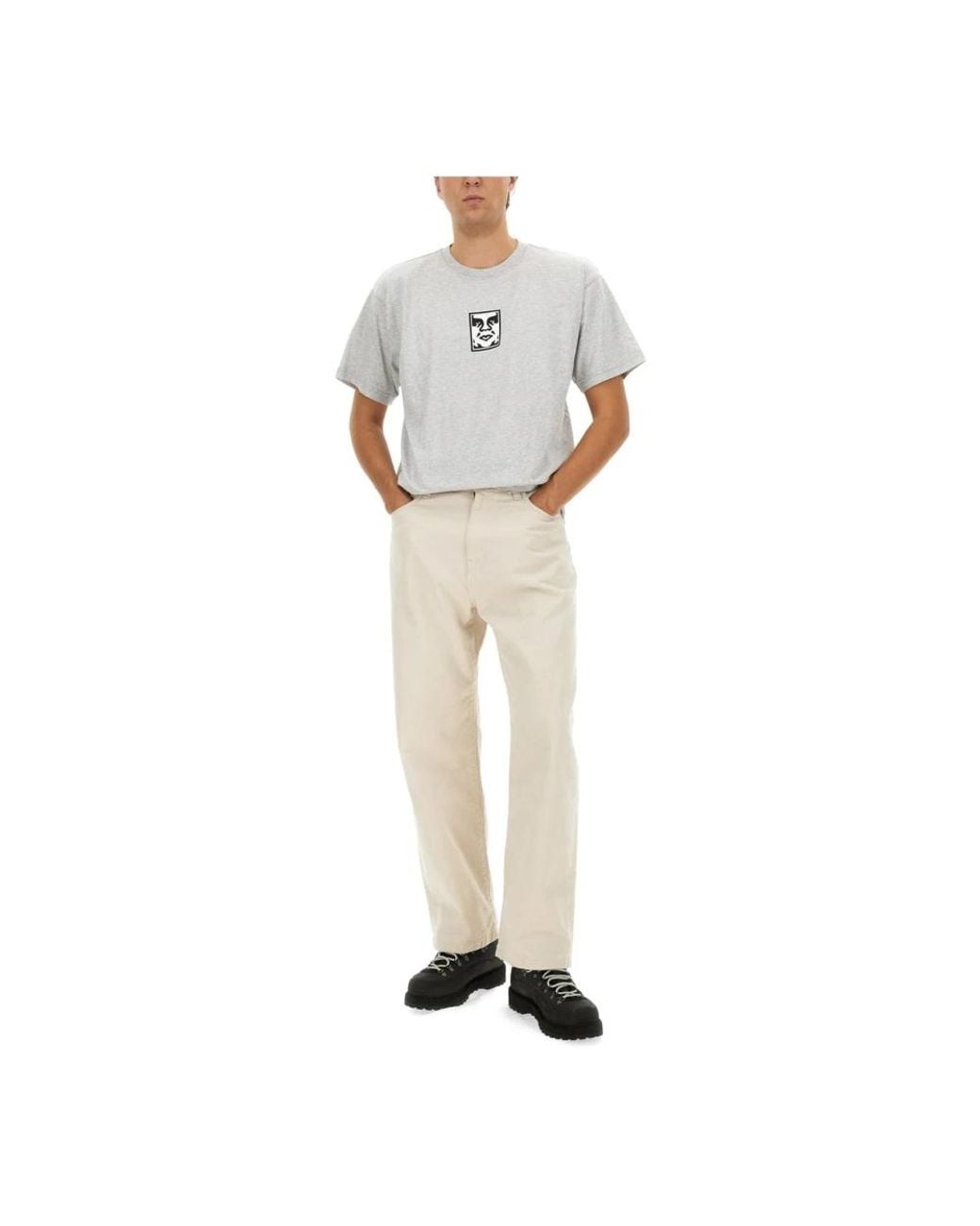 Obey Gray T-Shirts for men