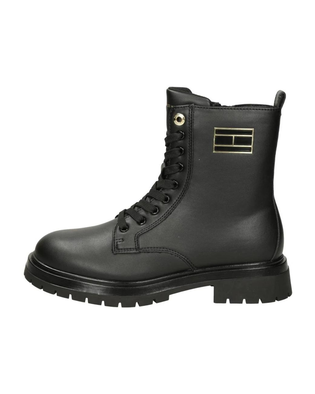 Tommy Hilfiger Black Lace-Up Boots