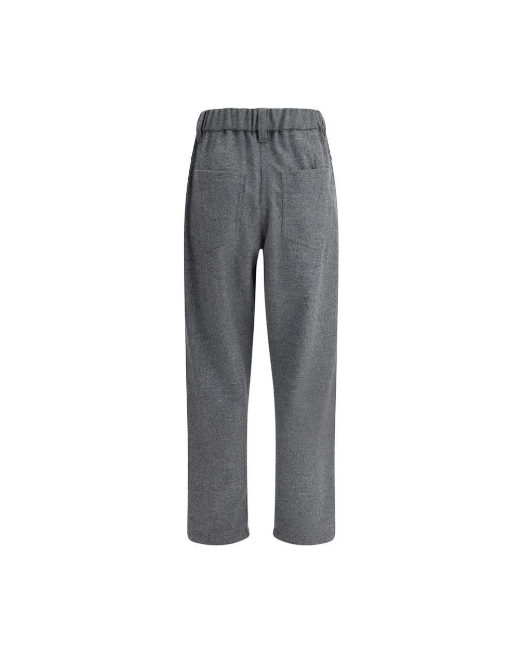 Brunello Cucinelli Gray Wide Trousers for men