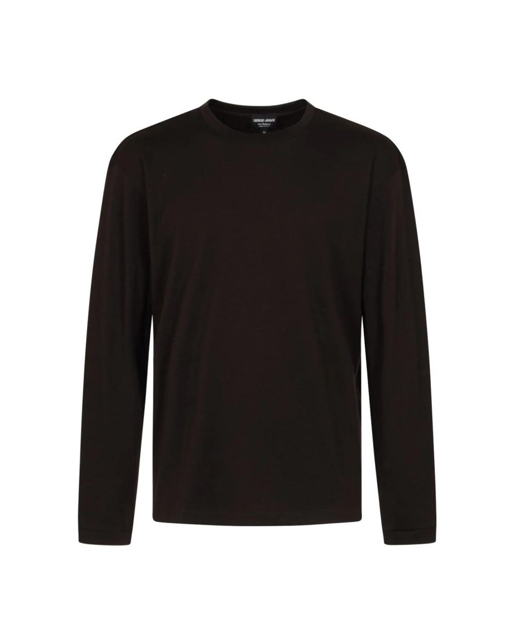 Giorgio Armani Black Long Sleeve T-Shirts for men
