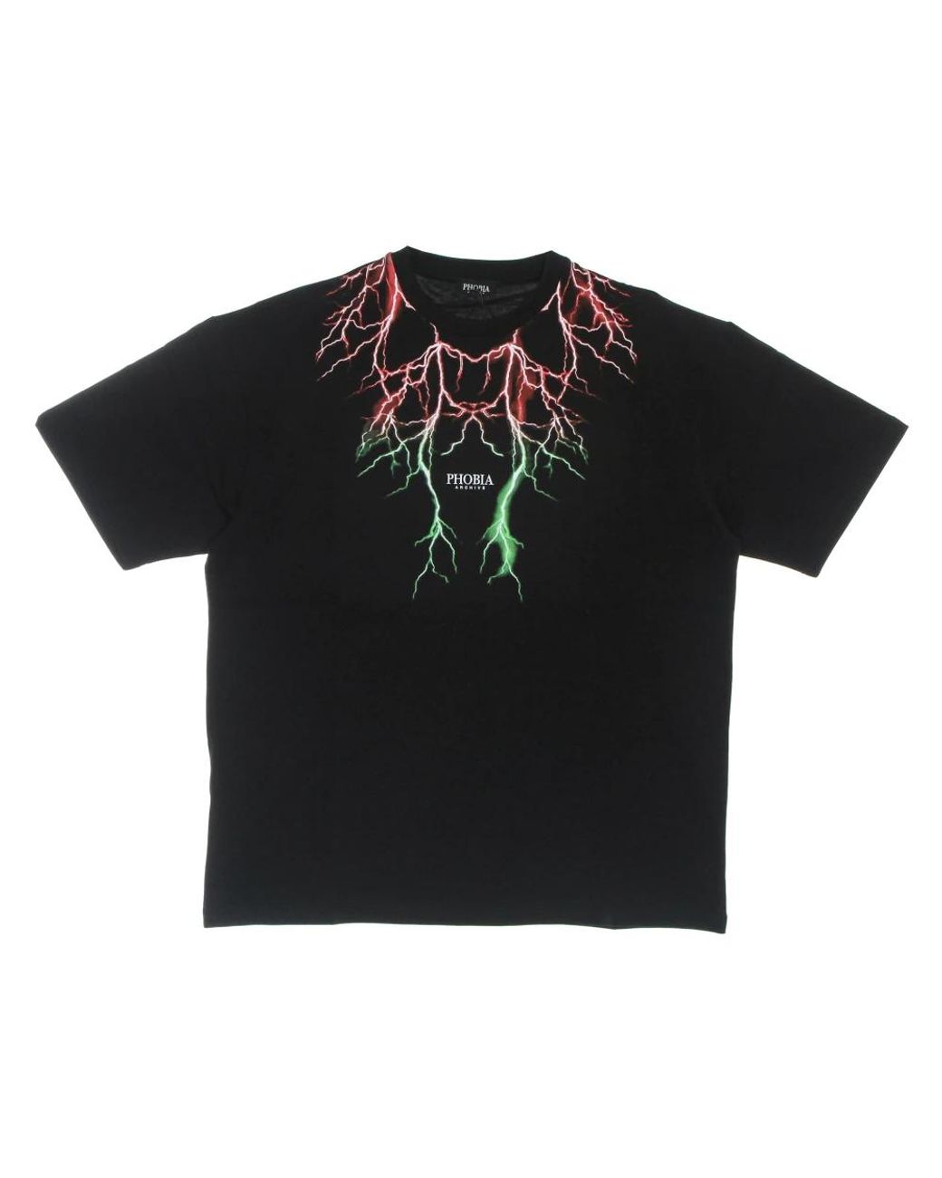 PHOBIA ARCHIVE Lightning Tee in het Black voor heren