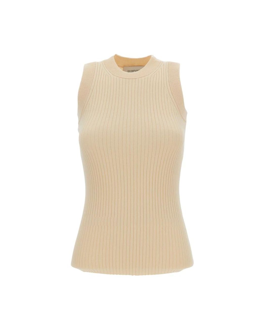 Sportmax Natural Sleeveless Tops