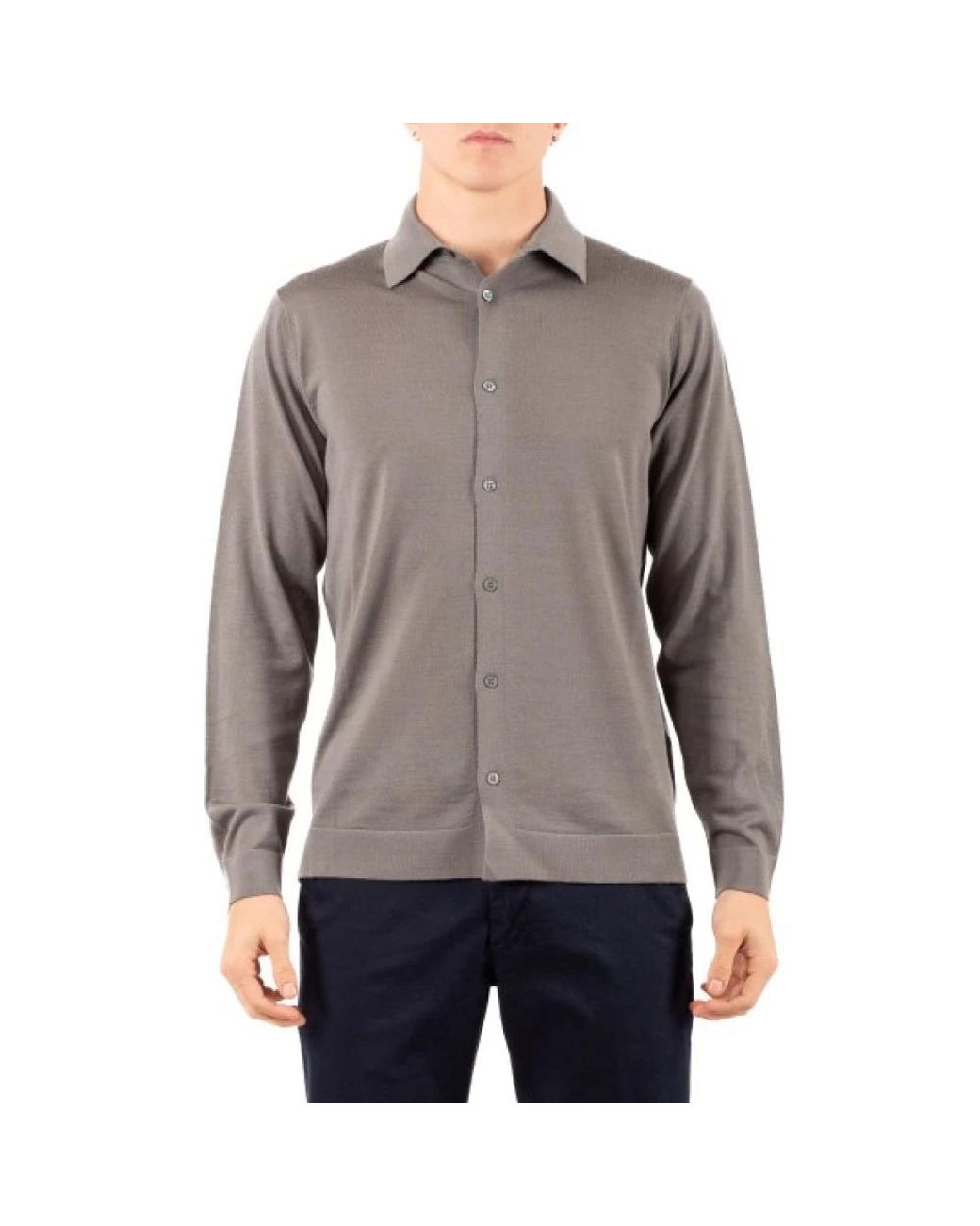 FILIPPO DE LAURENTIIS Gray Casual Shirts for men