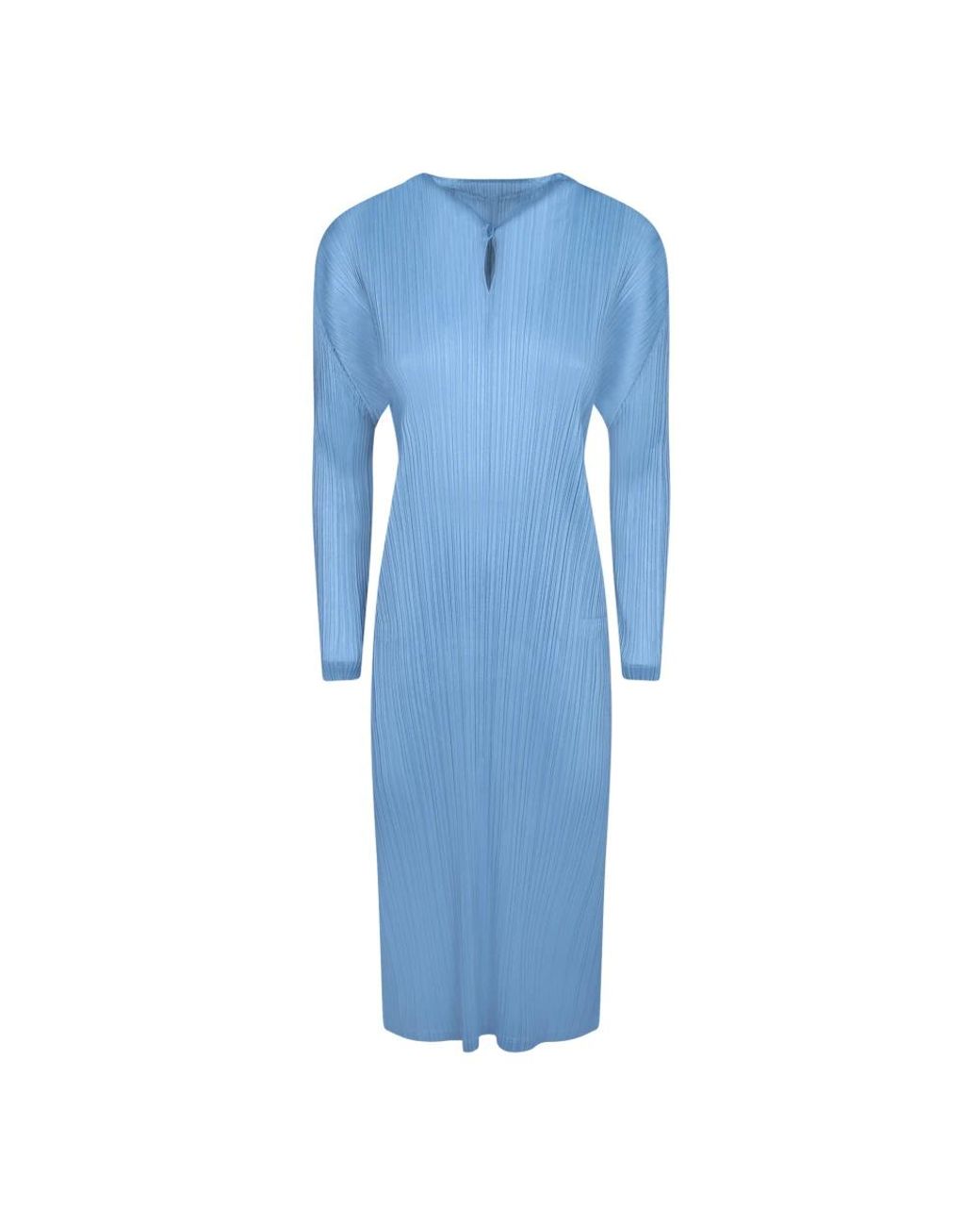 Issey Miyake Blue Midi Dresses