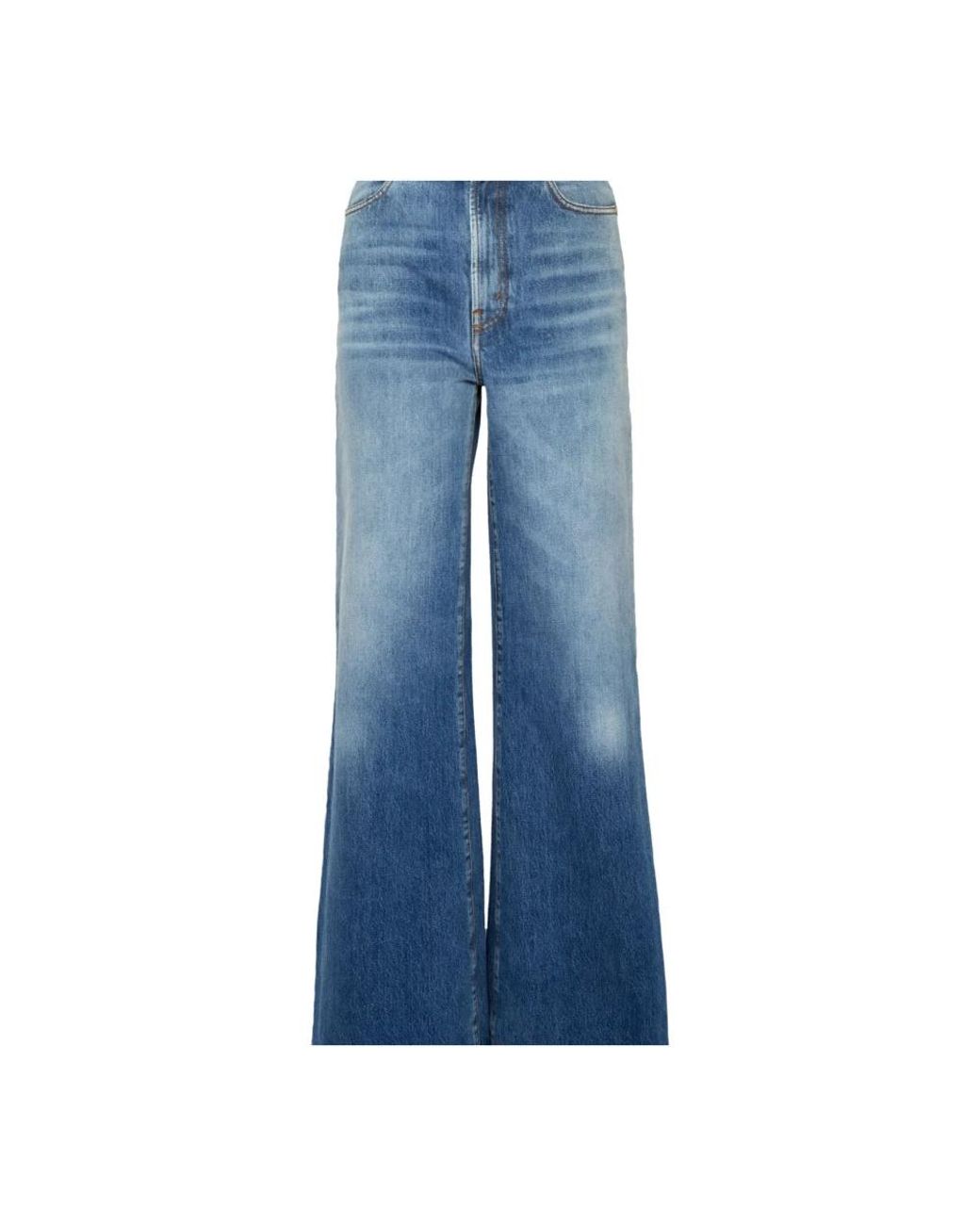 LaDoubleJ Jeans ,Blauw ,Denim Vintage Flare Denim Jeans in het Blue
