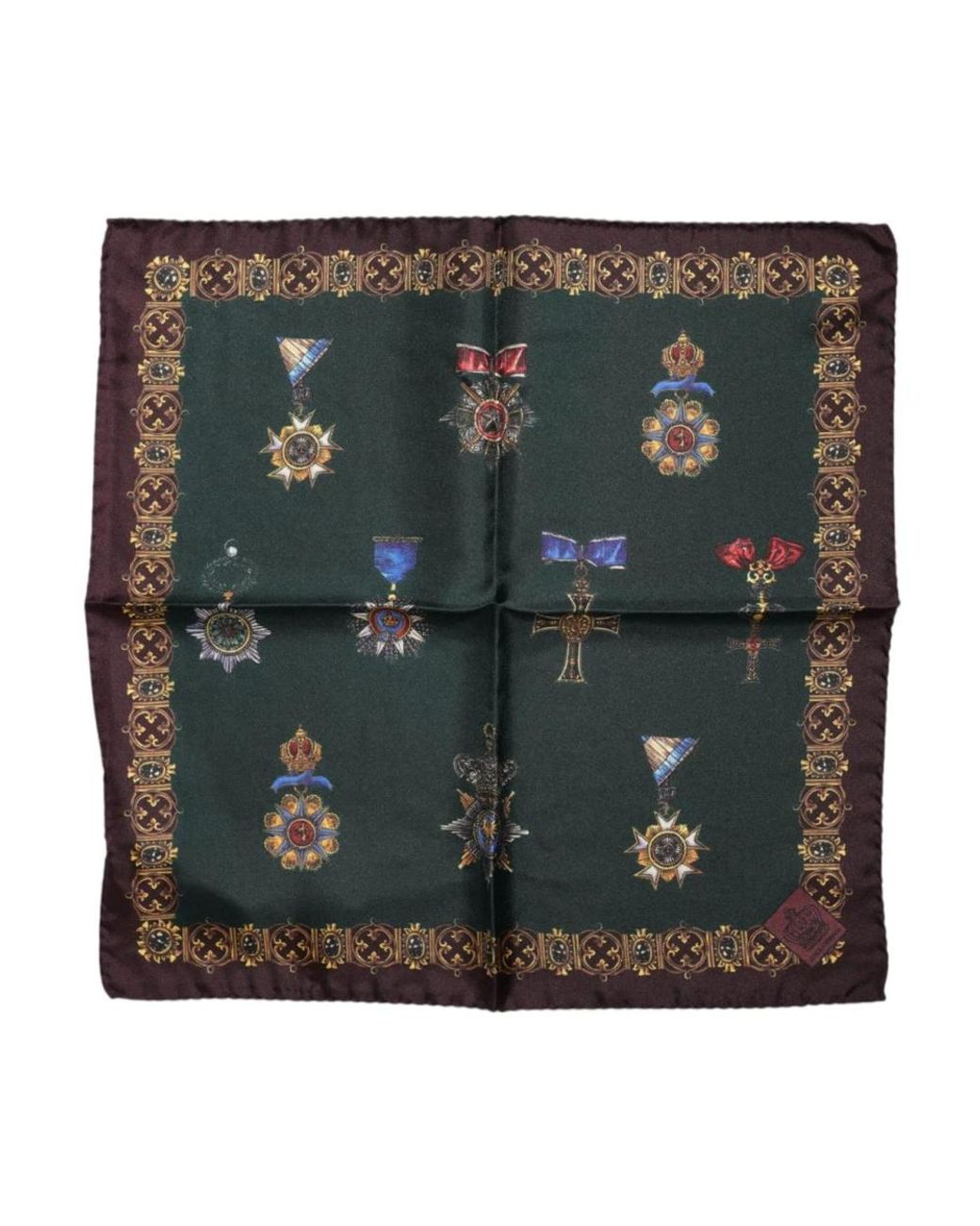 Dolce & Gabbana Green Silk Scarves for men