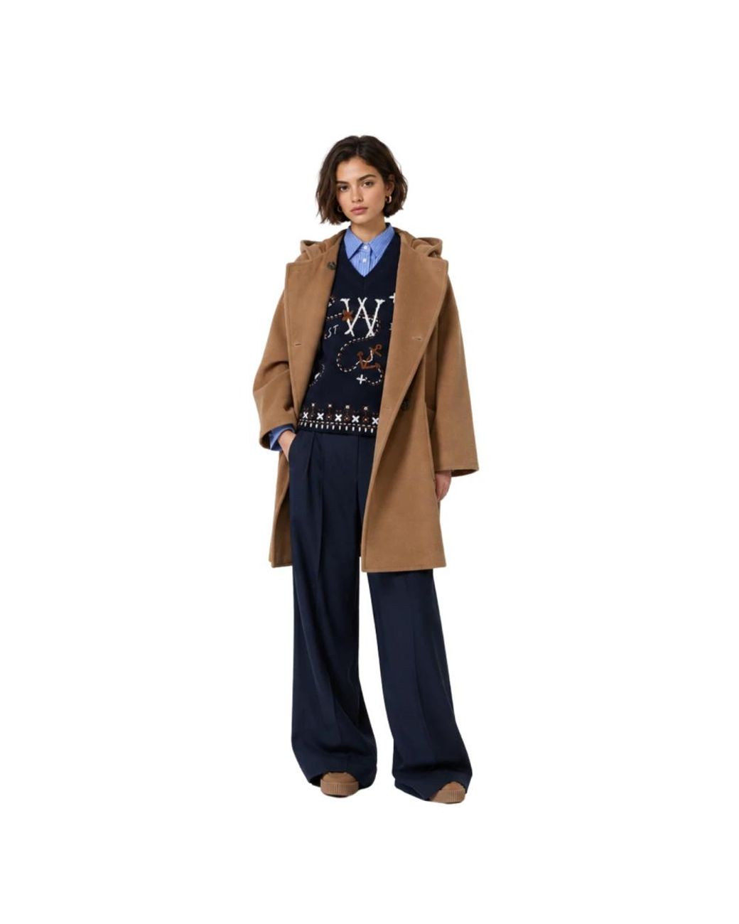 Weekend by Maxmara Blue V-Neck Knitwear