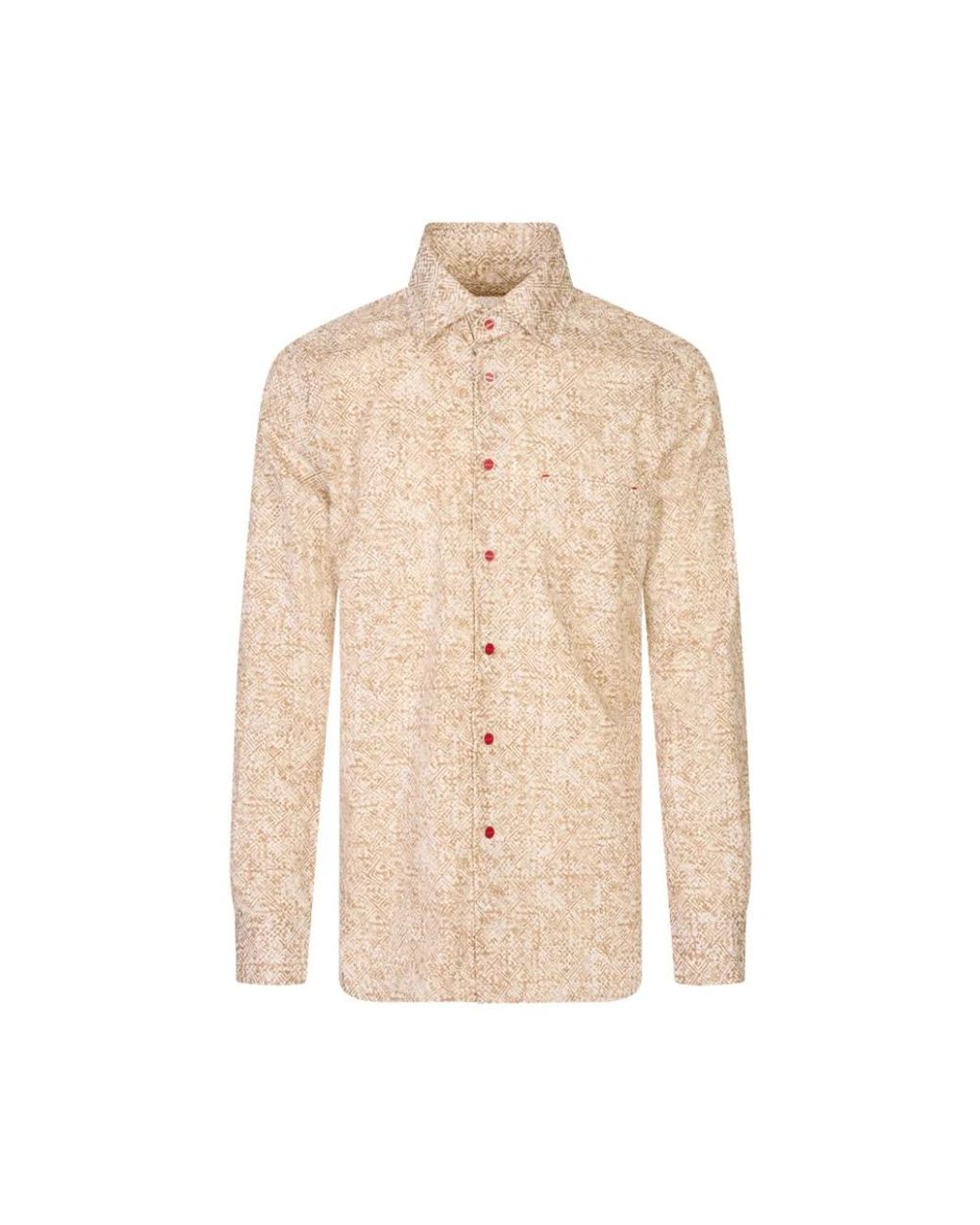 Kiton Casual Hemden in het Natural voor heren