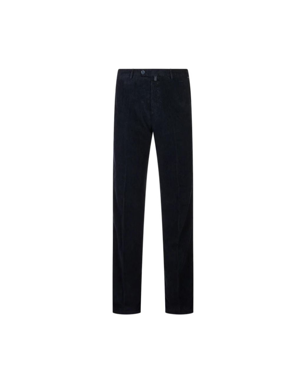 Kiton Blue Straight Trousers for men