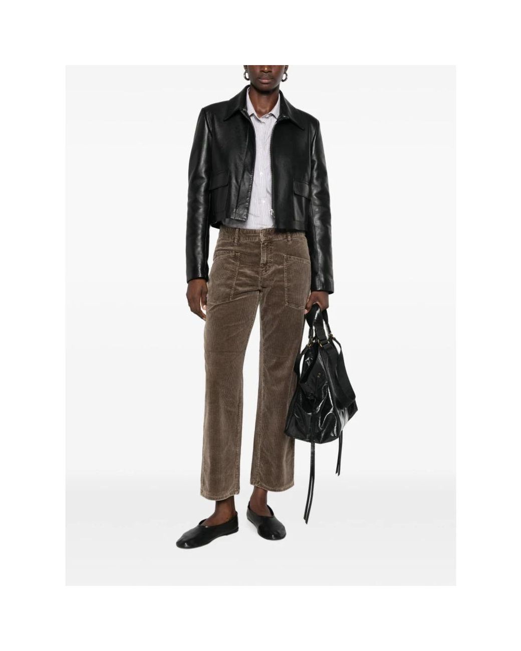 Five Jeans Brown Straight Trousers