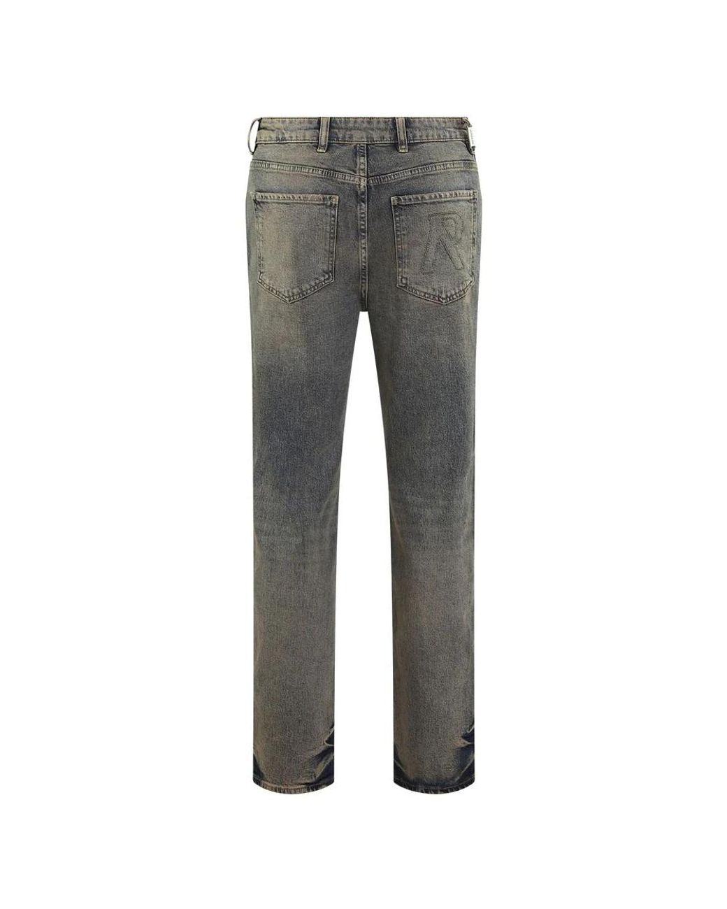 Represent Gray Straight Fit Jeans for men