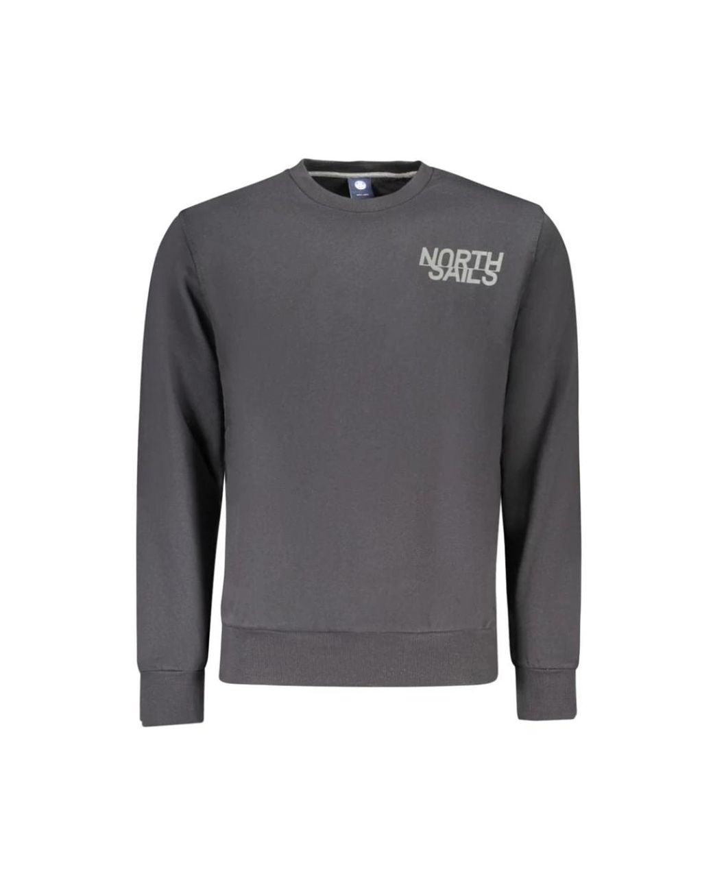 North Sails Hoodies & Sweatvesten ,Zwart ,Katoen Zwarte Katoenen Sweatshirt Met Print Logo in het Gray voor heren
