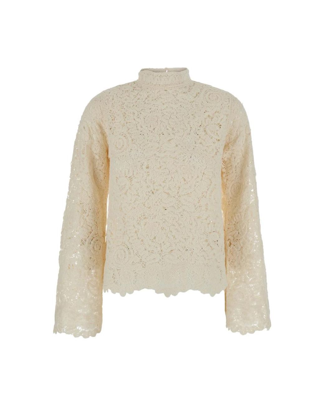 Semicouture Overhemden ,Lace Pull in het Natural
