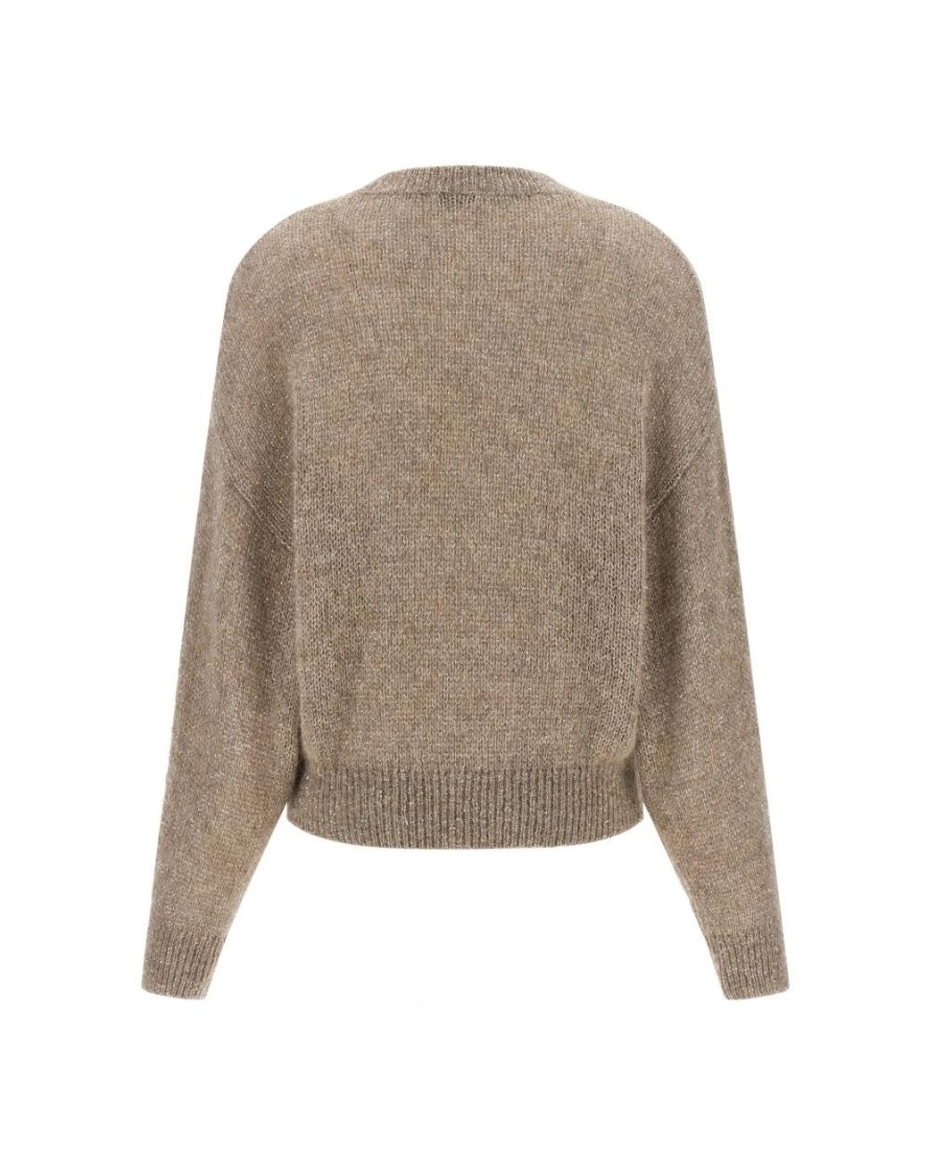 Brunello Cucinelli Brown Round-Neck Knitwear