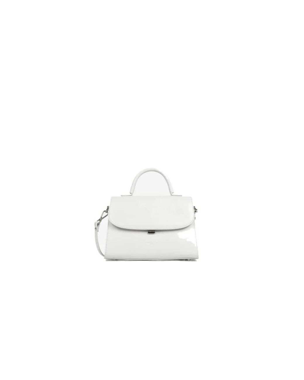 Lancaster White Suave Even Flap Bag