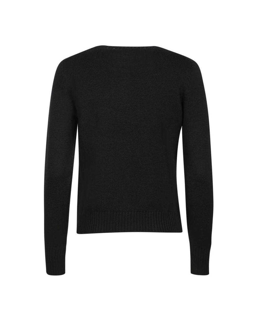 Blanca Vita Black Round-Neck Knitwear