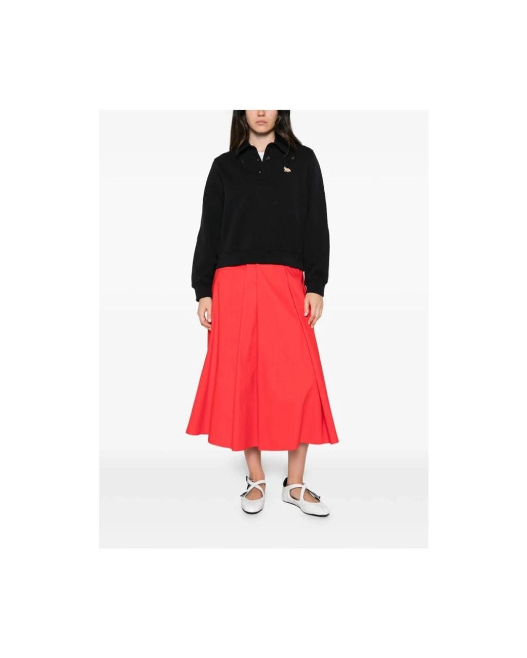 Maison Kitsuné Black Fox Patch Polo Pullover