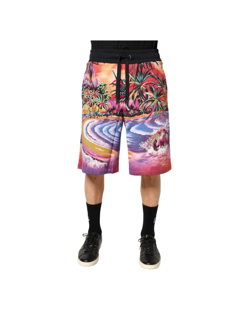 Dolce & Gabbana Red Long Shorts for men