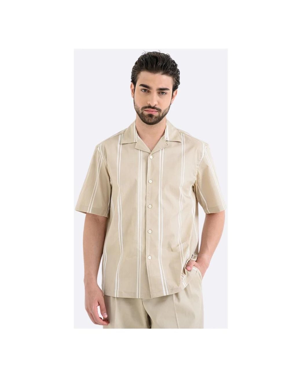Boss Natural Short Sleeve Shirts for men