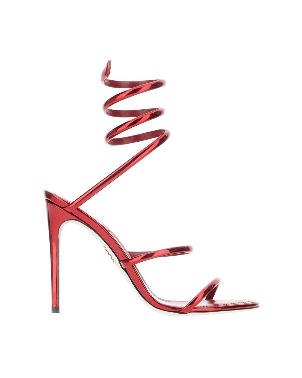 Rene Caovilla Red High Heel Sandals
