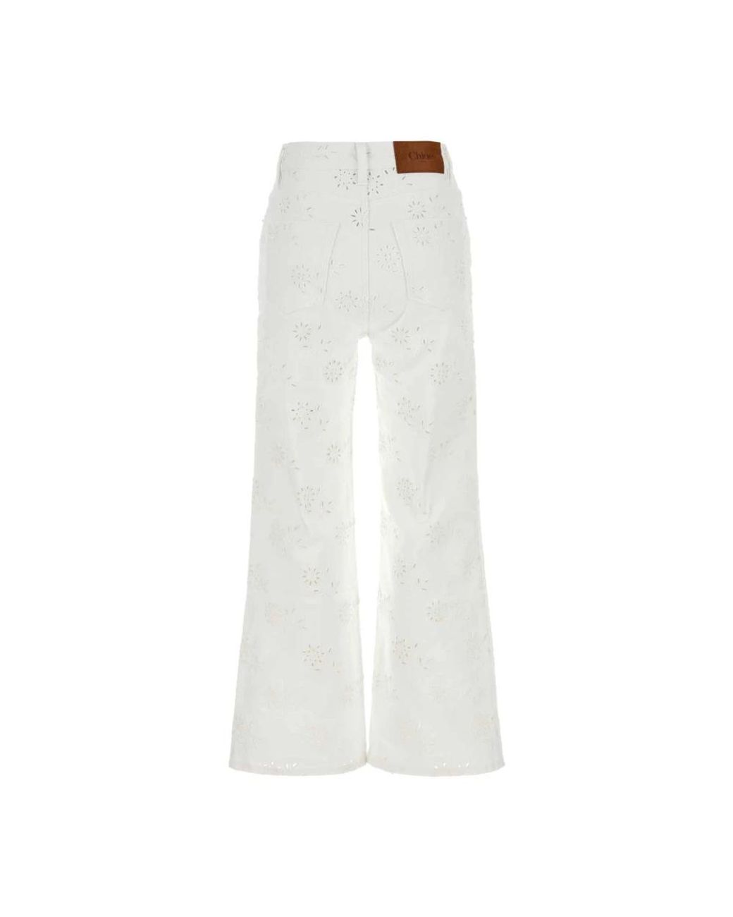 Chloé White Wide Jeans