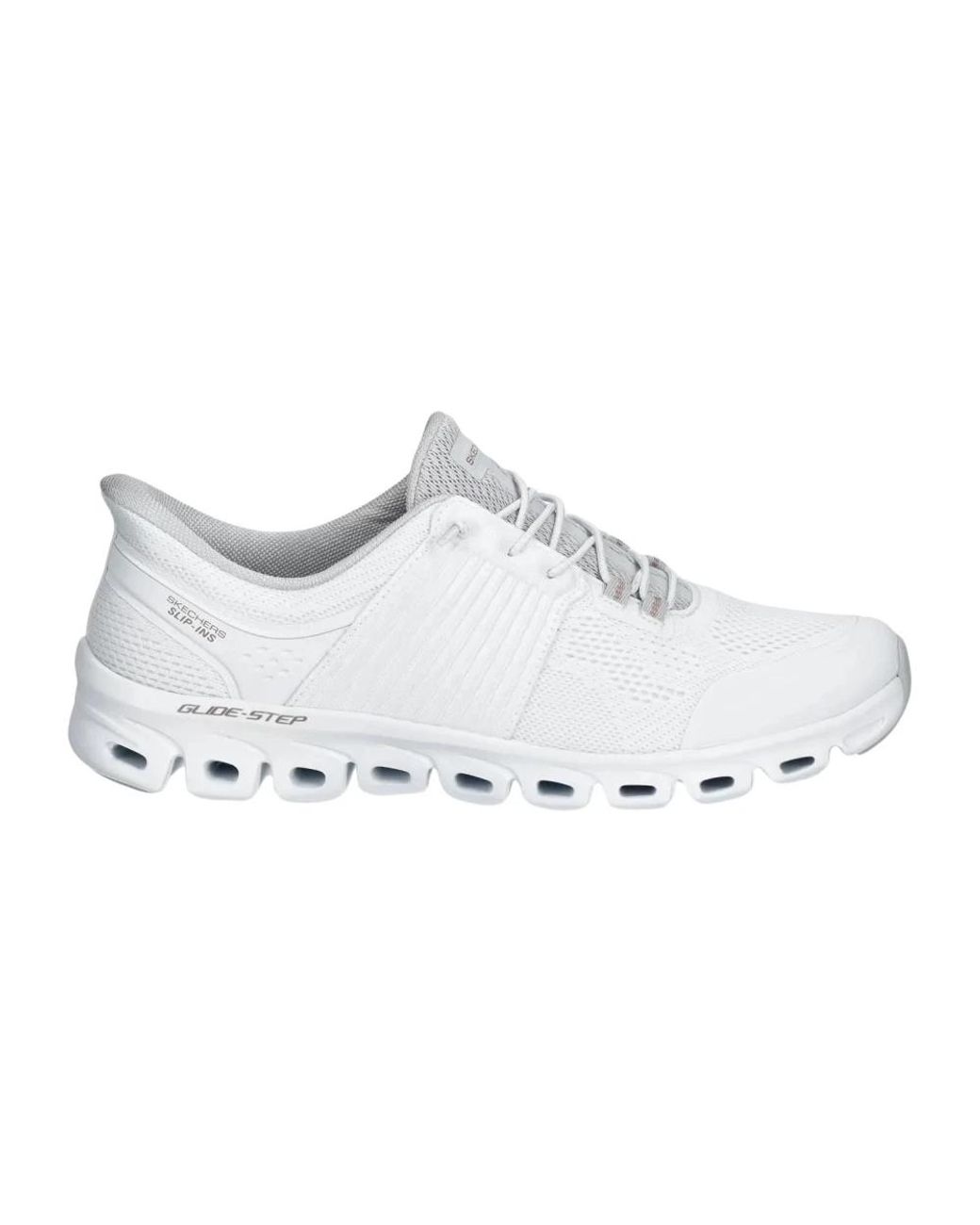 Skechers White Slip-Ins: Glide-Step