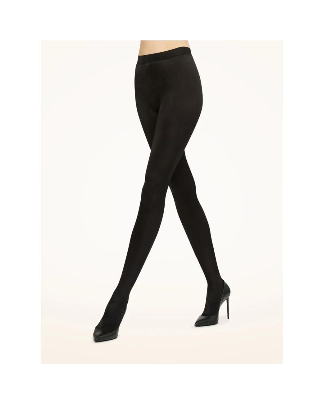 Wolford Black Satin De Luxe Tights