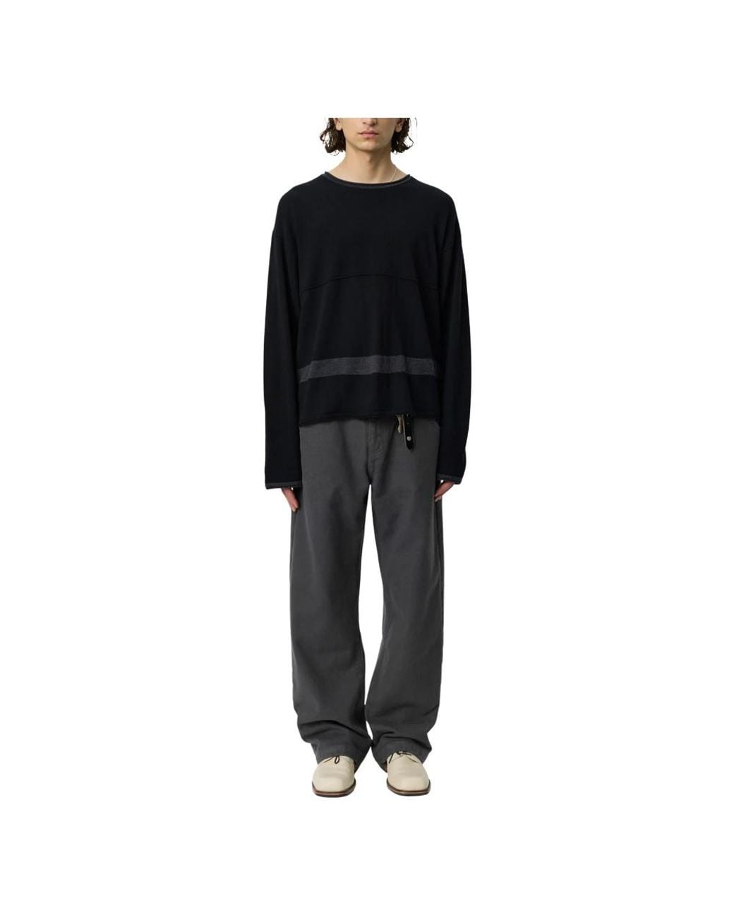 mfpen Black Round-Neck Knitwear for men