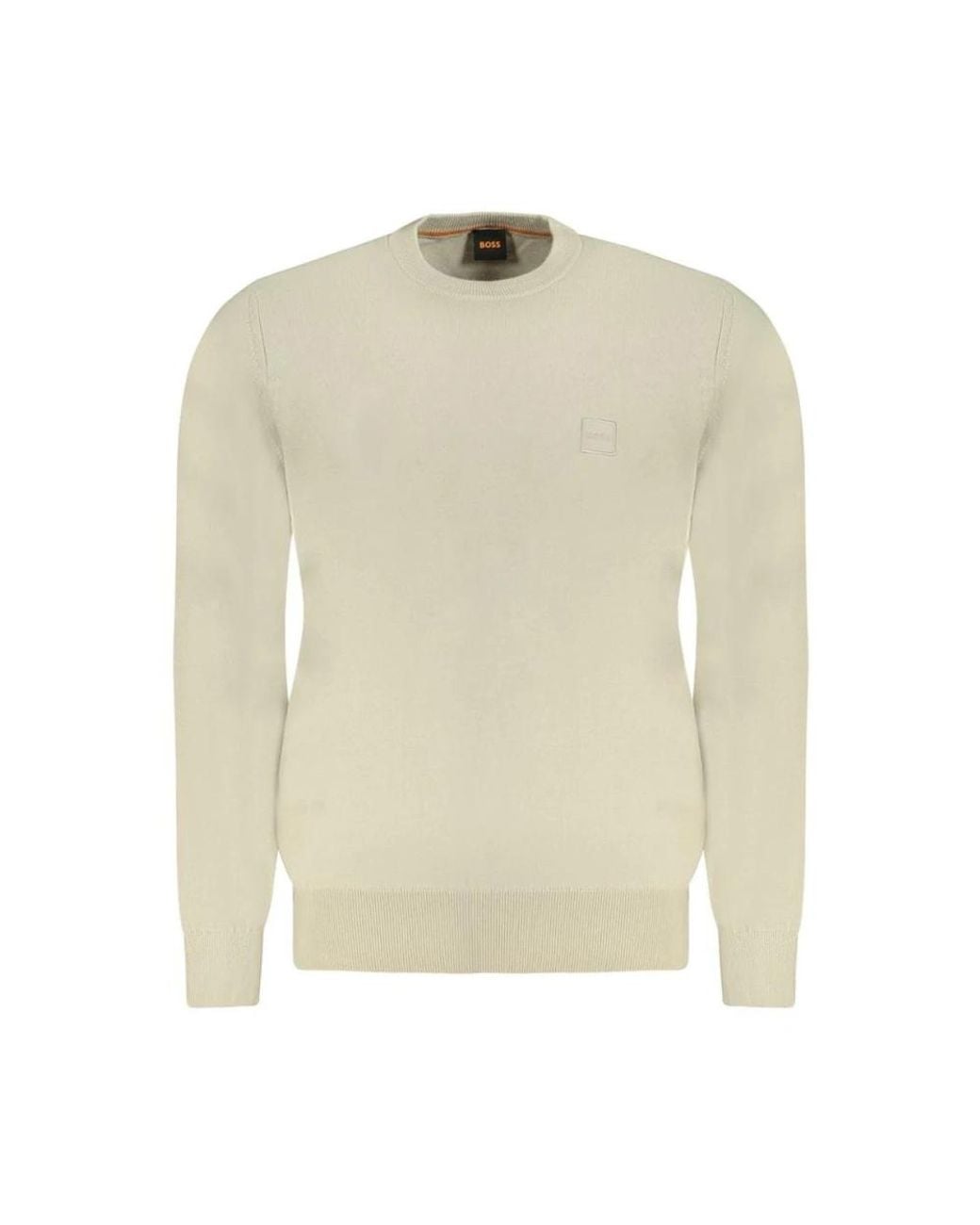 Boss White Round-Neck Knitwear for men