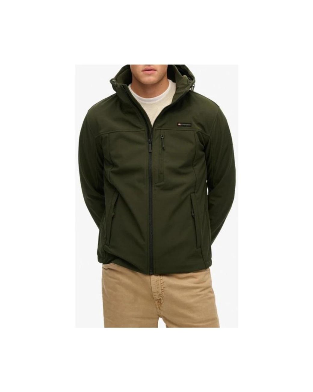 Superdry Hooded Zip Blazer With Front Pockets in het Green voor heren