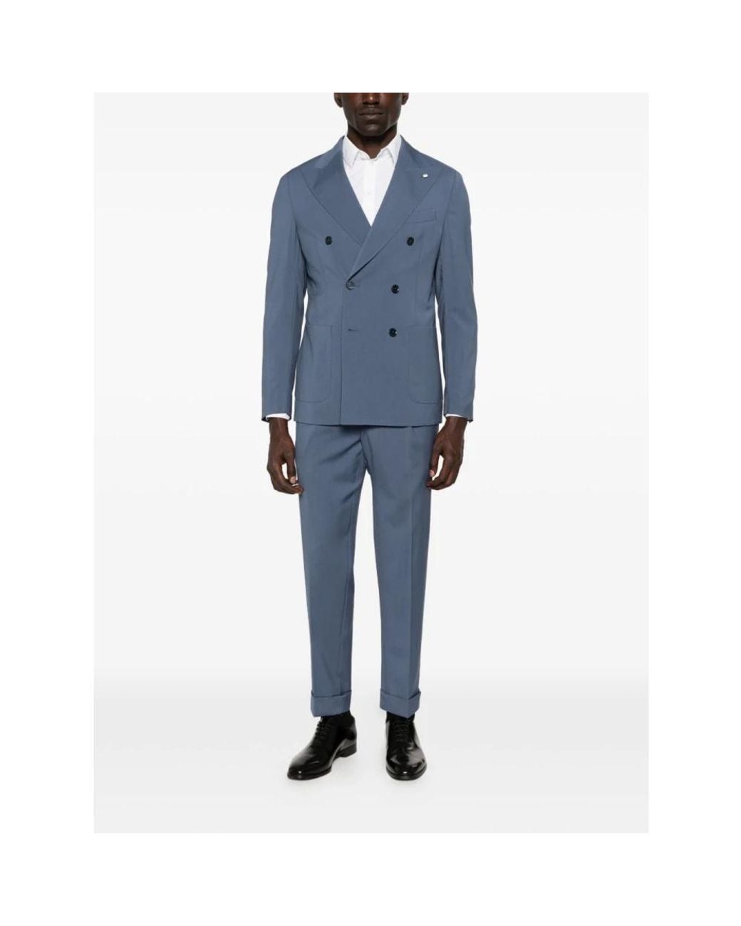 L.b.m. 1911 Blue Double Breasted Suits for men