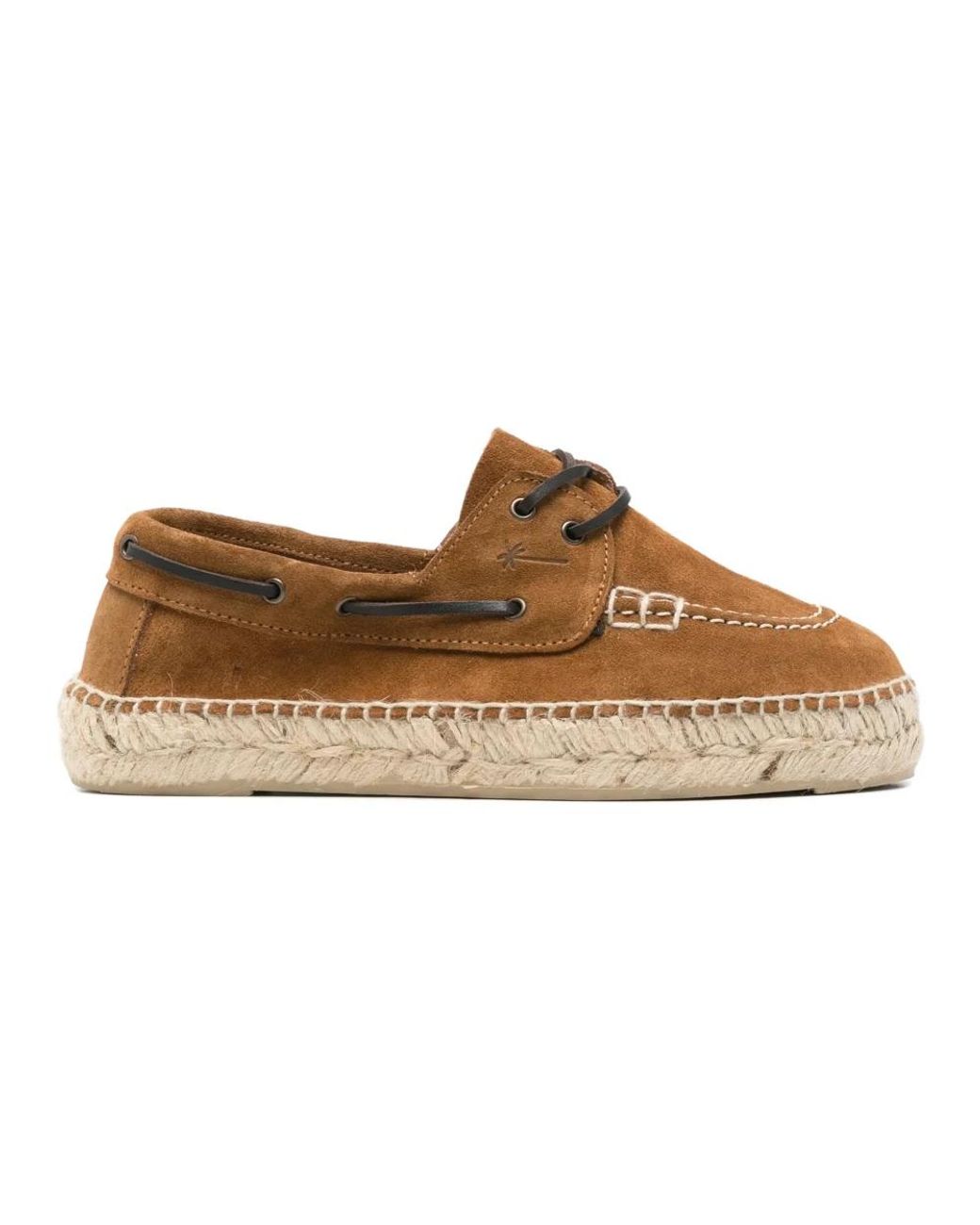 Manebí Brown Almond Schnür-Espadrilles