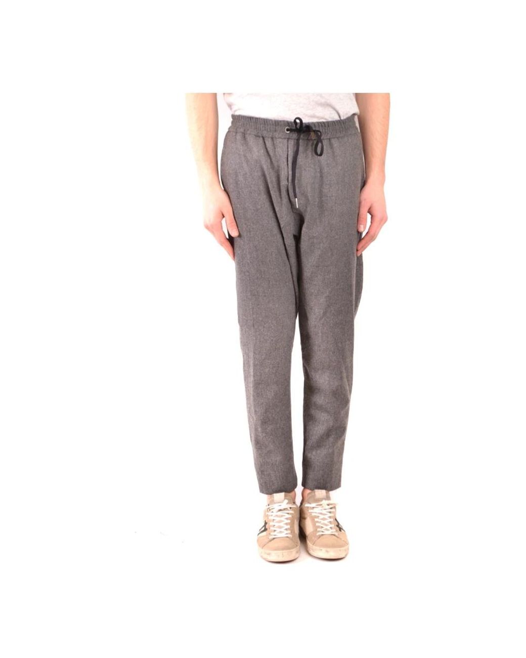 Hōsio Gray Slim-Fit Trousers for men