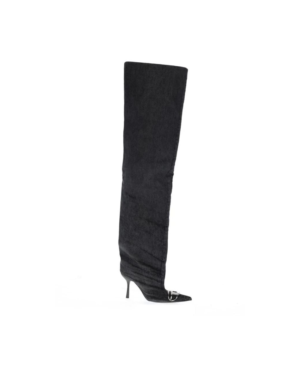 DIESEL Black Over-The-Knee Boots