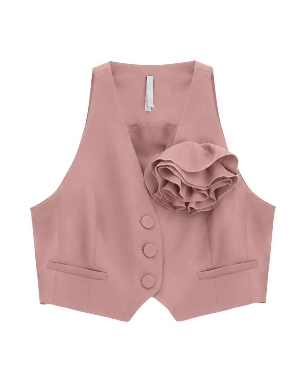Imperial Kostuums ,Roze ,Polyester Gilet Met Bloemenapplicatie in het Purple