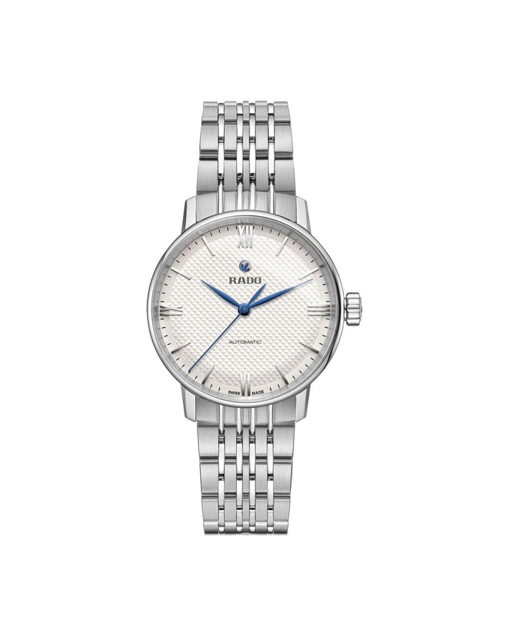 Rado Accessoires ,Wit ,Coupole Classic Auto Horloge in het Metallic
