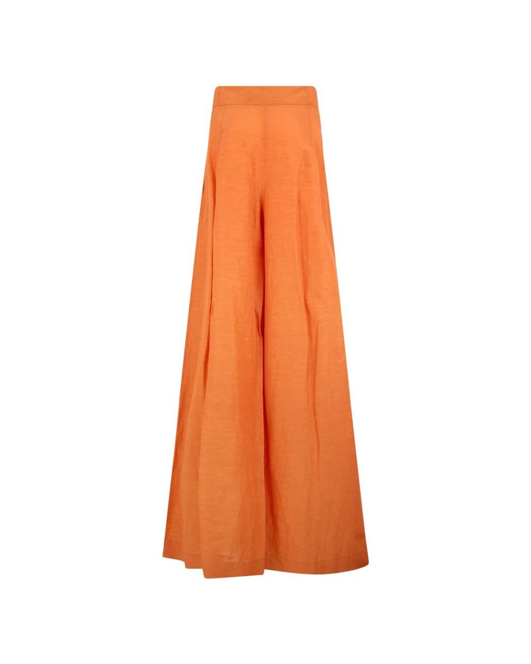 Alberta Ferretti Orange Wide Trousers