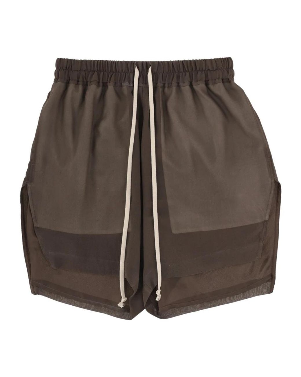Rick Owens Brown Short Shorts