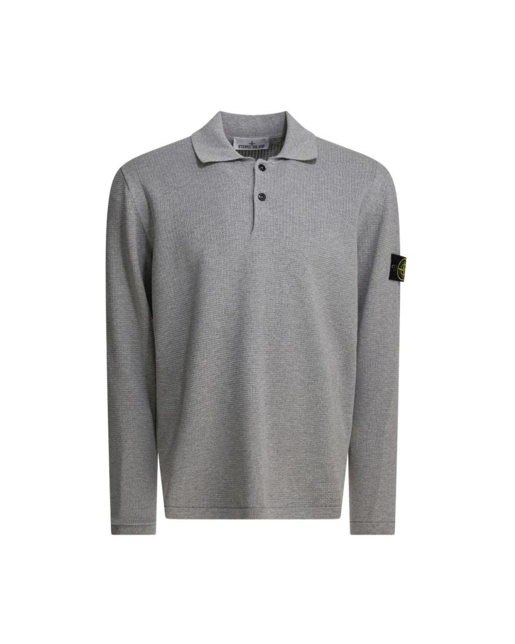 Stone Island Gray Round-Neck Knitwear for men