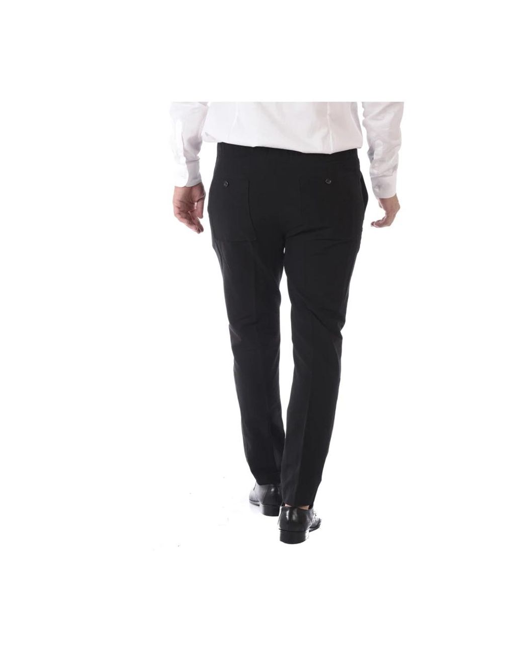 Daniele Alessandrini Black Suit Trousers for men