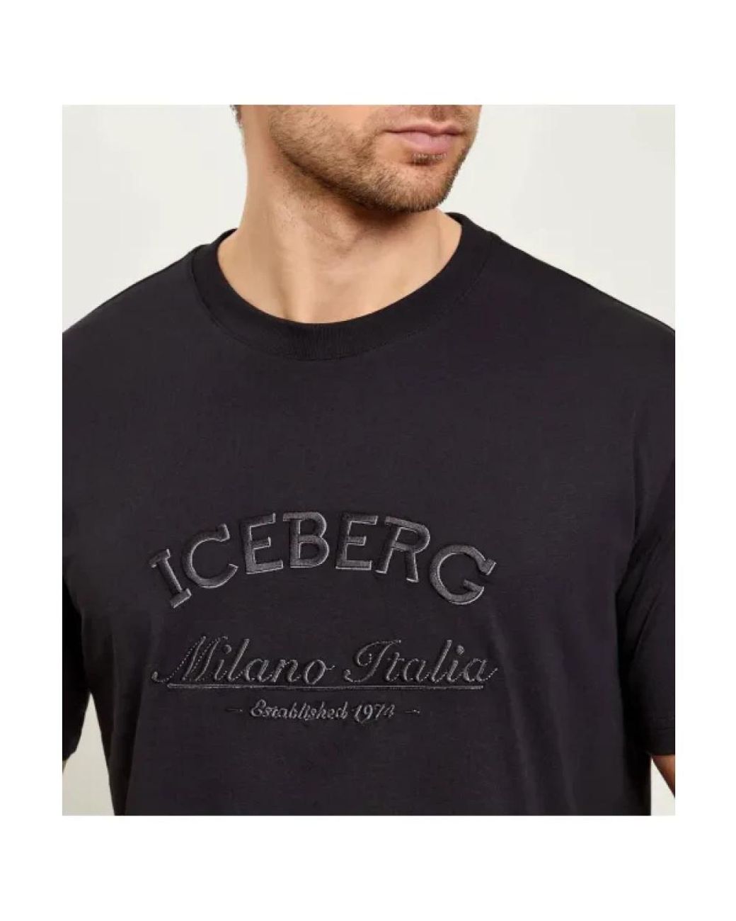 Iceberg Black T-Shirts for men