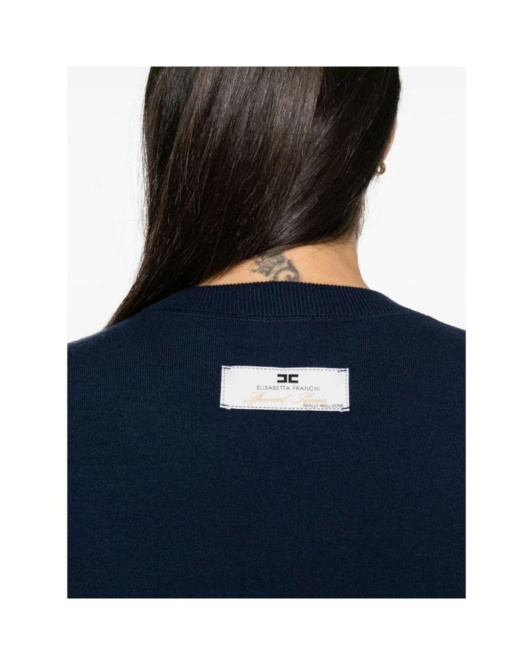 Elisabetta Franchi Blue Sweatshirts