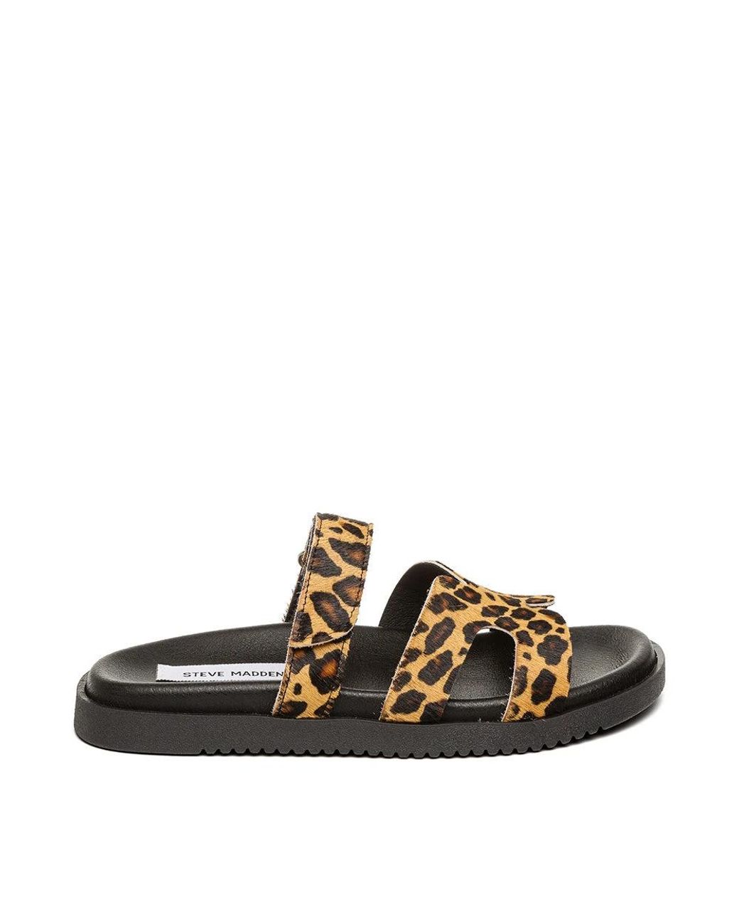 Steve Madden Brown Missilel Flatform Slide Sandals