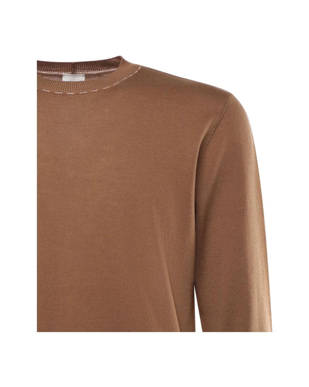 Eleventy Brown Round-Neck Knitwear for men