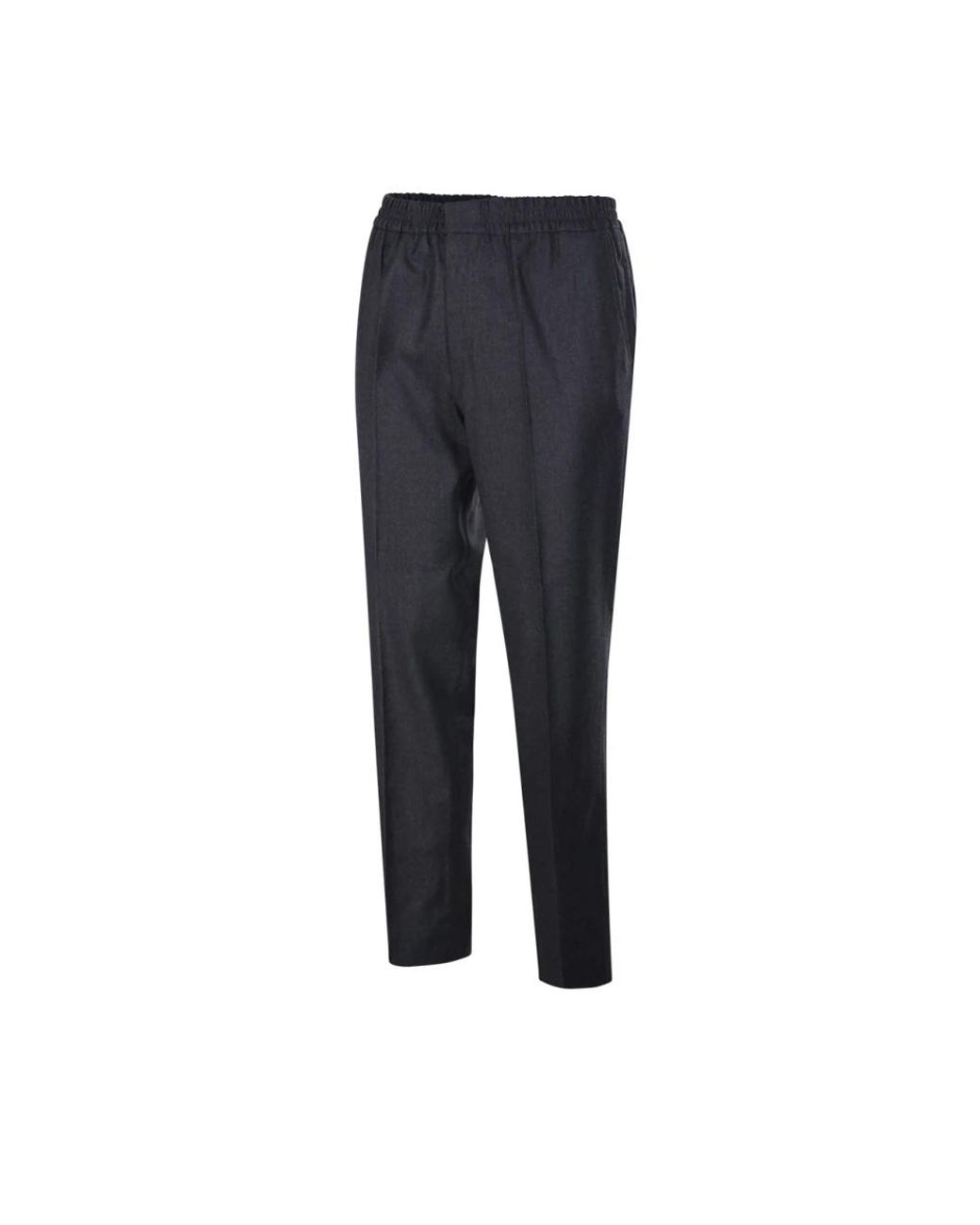 AMI Blue Straight Trousers for men