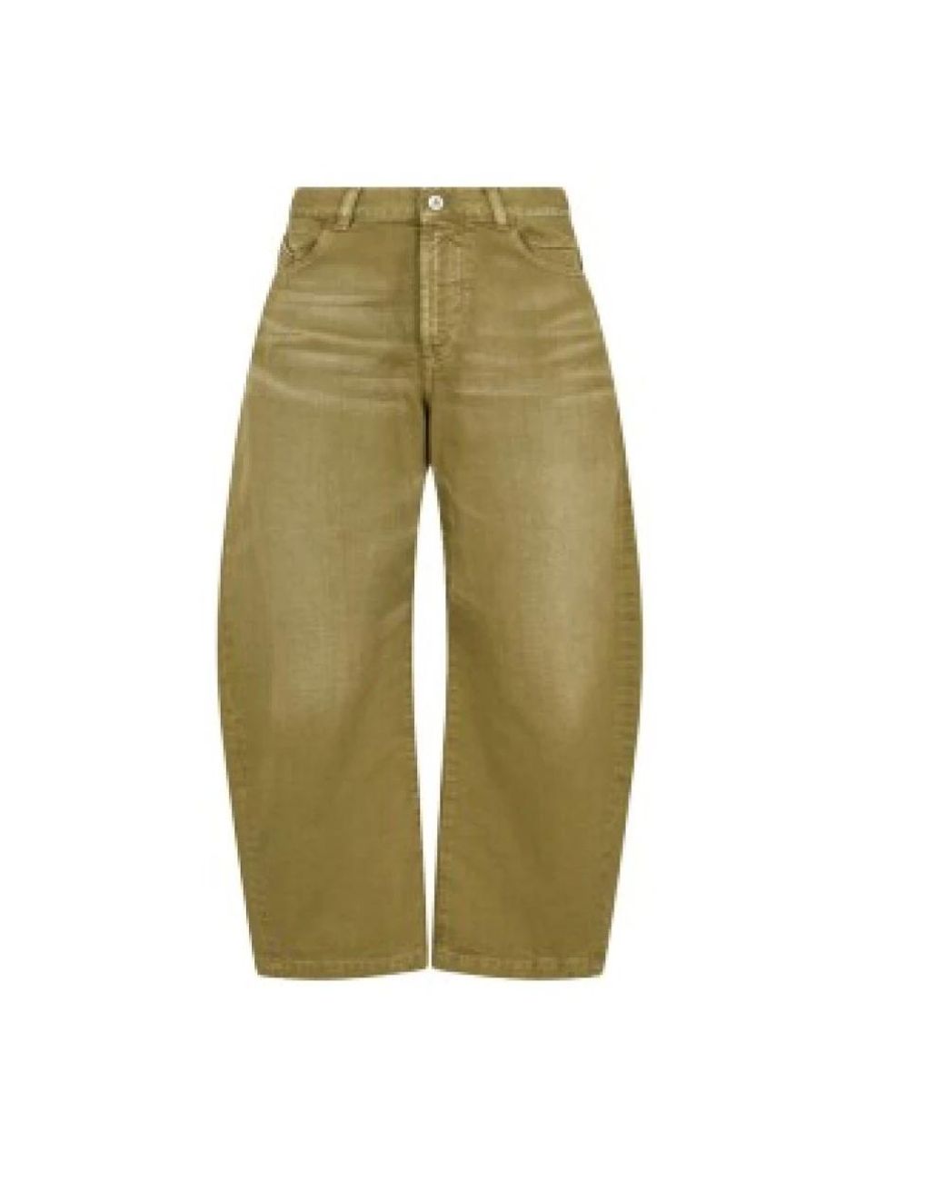 The Attico Green Loose Fit Jeans